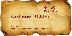 Kirchmayer Ildikó névjegykártya